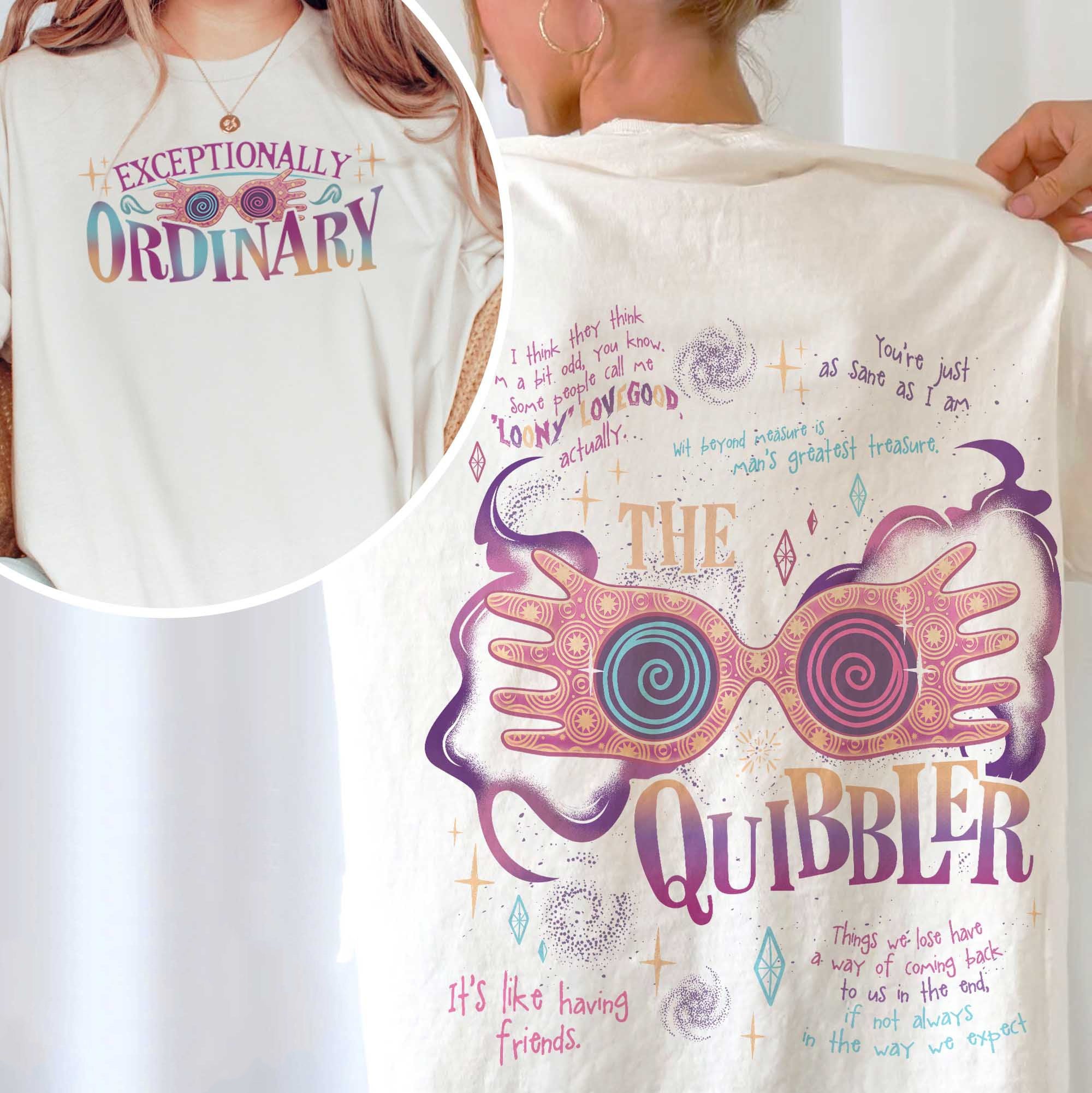 Wizard School Fandom  Shirt - 'Just As Sane As I Am' Hp Tee, Magic Wand Two-sided T-shirt, Bookish Shirt, Luna Shirt, Hp Shirt PGG28