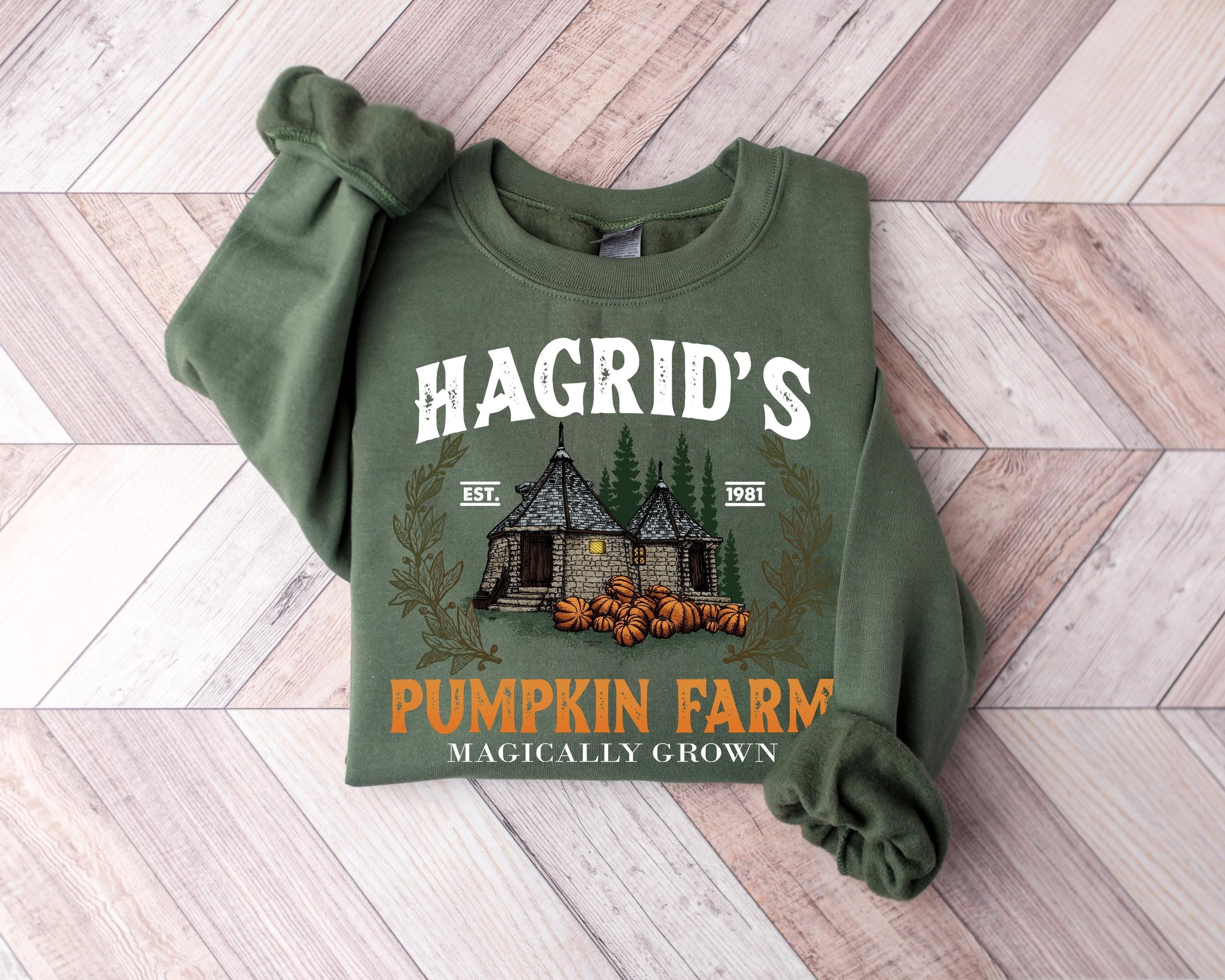 Hagrid's Pumpkin Patch Sweatshirt, Fall Sweatshirt, Hagdrid's Pumpkin Farm Shirt,Halloween Tee,Spooky Season,Pumpkin Thanksgiving Sweatshirt PGG18