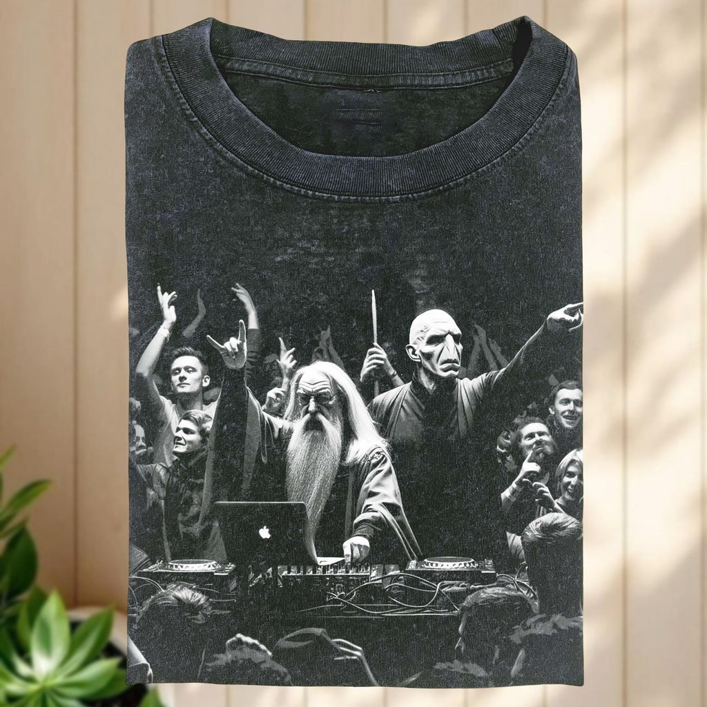 DJ Dumb & Dark Wiz T-Shirt, Harry T-Shirt, Wizard Movie Tee, Fantasy Party Shirt, Concert Shirt, Gift for HP Fans PGG20