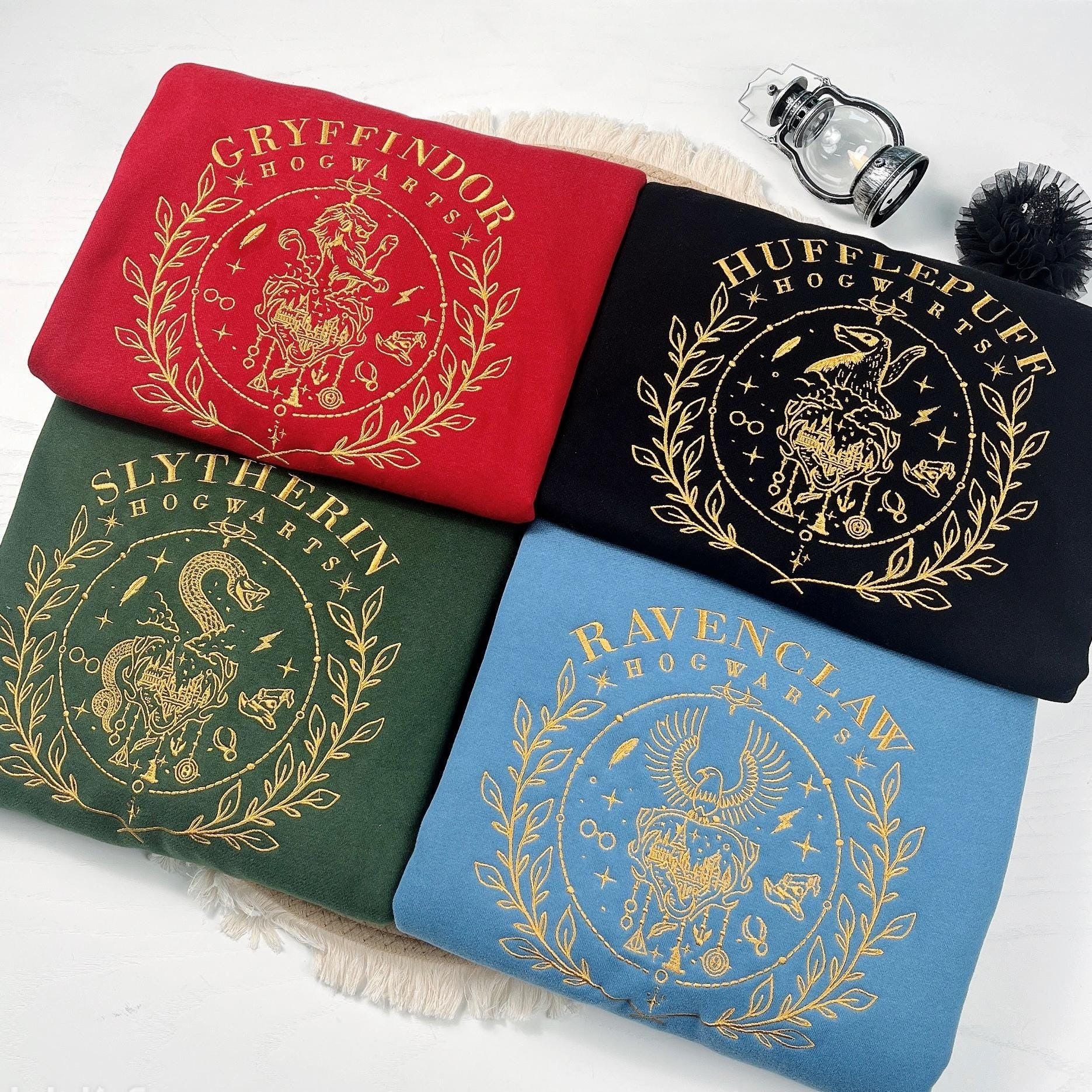 Wizard School House Embroidered Sweatshirt, HGWS Magic School Inspirational Hoodie, HGWS Vacation Tee, Potterhead Fan Shirt, Bookish gift EGG30