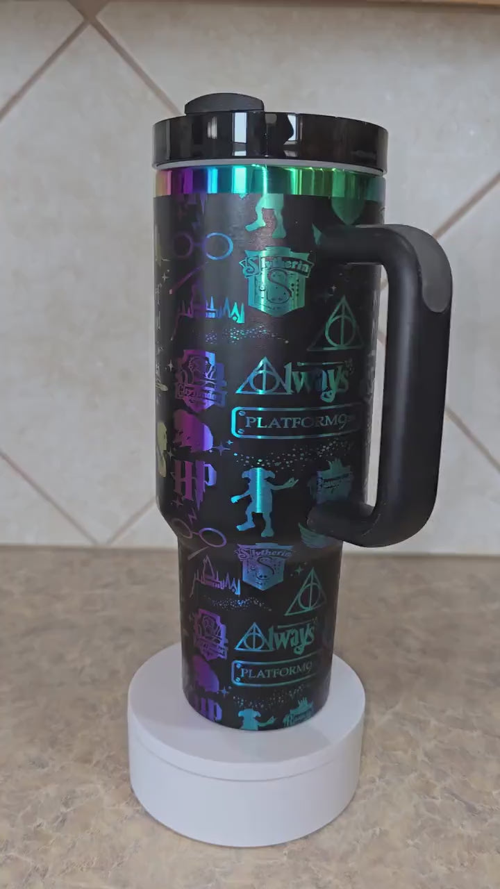 Harry Potter Wizard Seamless Tumbler 30oz/40oz Laser Engraved, Harry Potter Tumbler, HP30