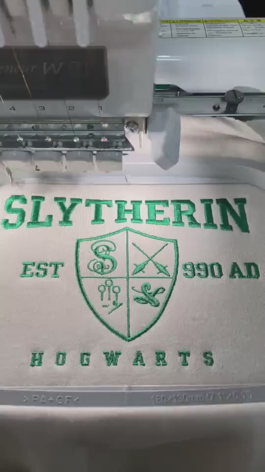 Embroidered Team Hogwarts Alumni Sweatshirt, Custom Harry Hogwarts Houses Embroidered Sweatshirt, EGG04