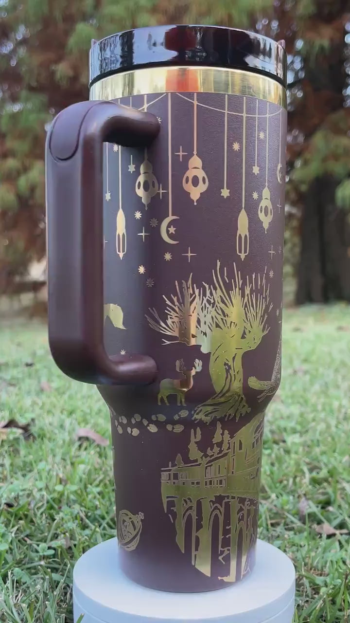 Harry Potter Tumbler 30oz/40oz Laser Engraving, Hogwarts House Tumbler, Tumbler Gift, HP21