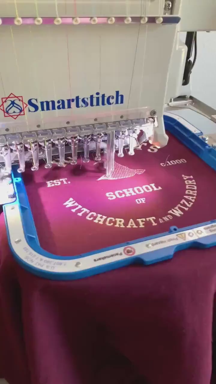 Hogwarts School Embroidered Sweatshirt, Wizarding World Inspired, Cozy Harry Potter Sweater, EGG02