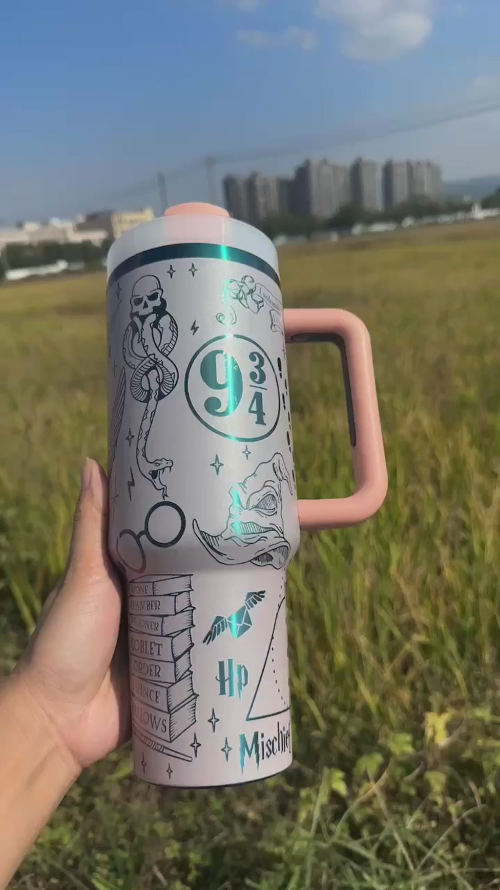 Harry Potter Tumbler 30oz/40oz Laser Engraving, Hogwarts House Tumbler, Tumbler Gift, HP22