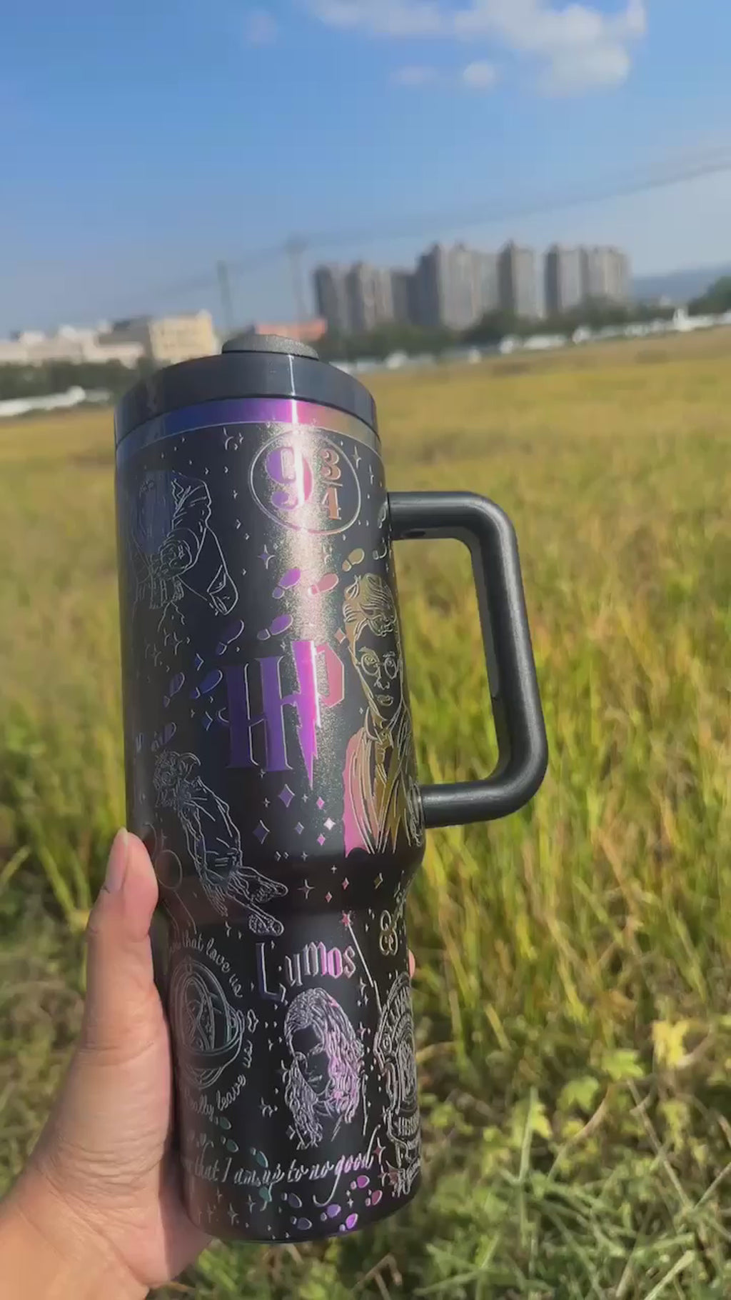 Harry Potter Tumbler 30oz/40oz Laser Engraving, Wizard School Hogwarts Tumbler, HP23