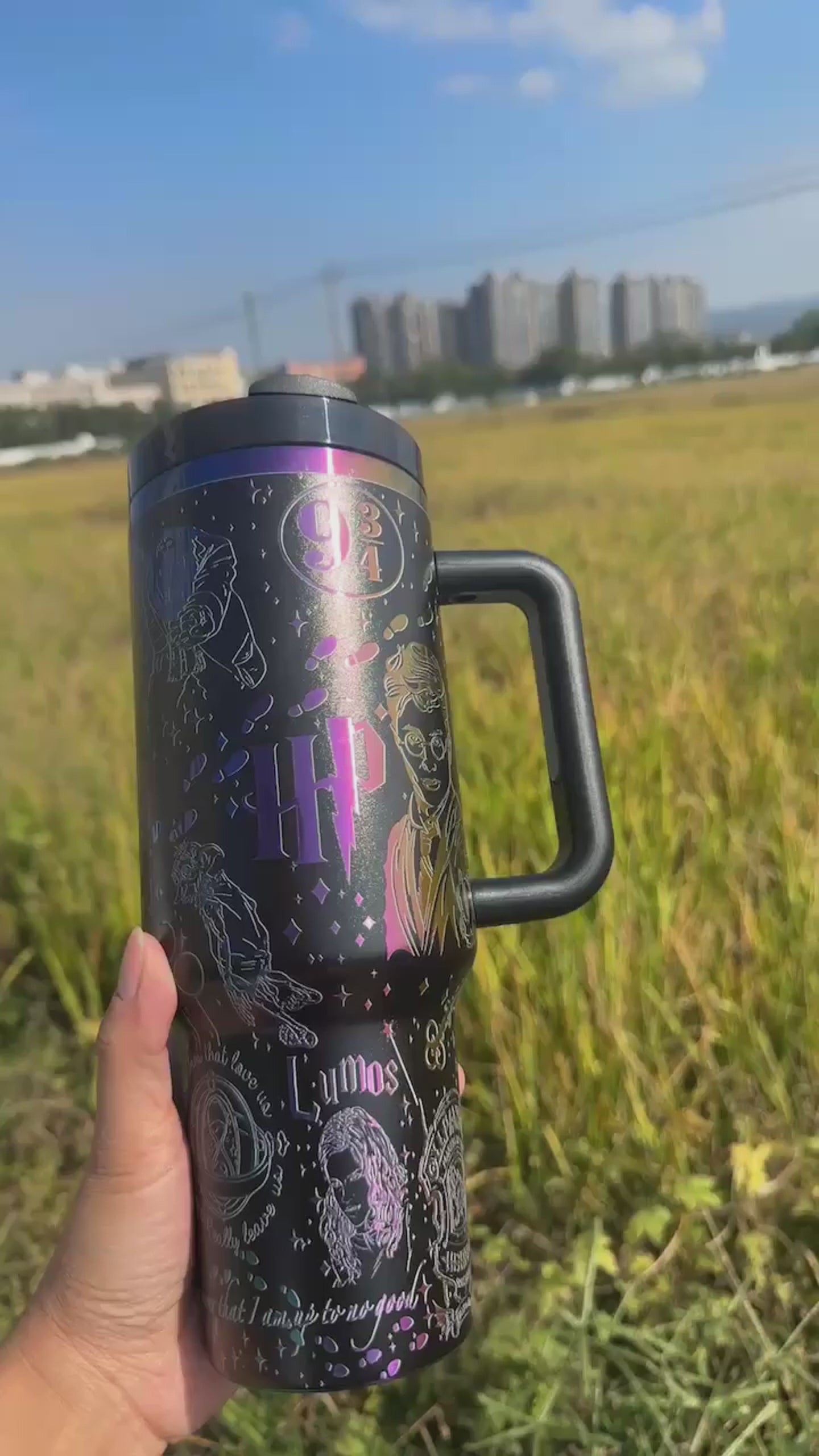 Harry Potter Tumbler 30oz/40oz Laser Engraving, Wizard School Hogwarts Tumbler, HP23