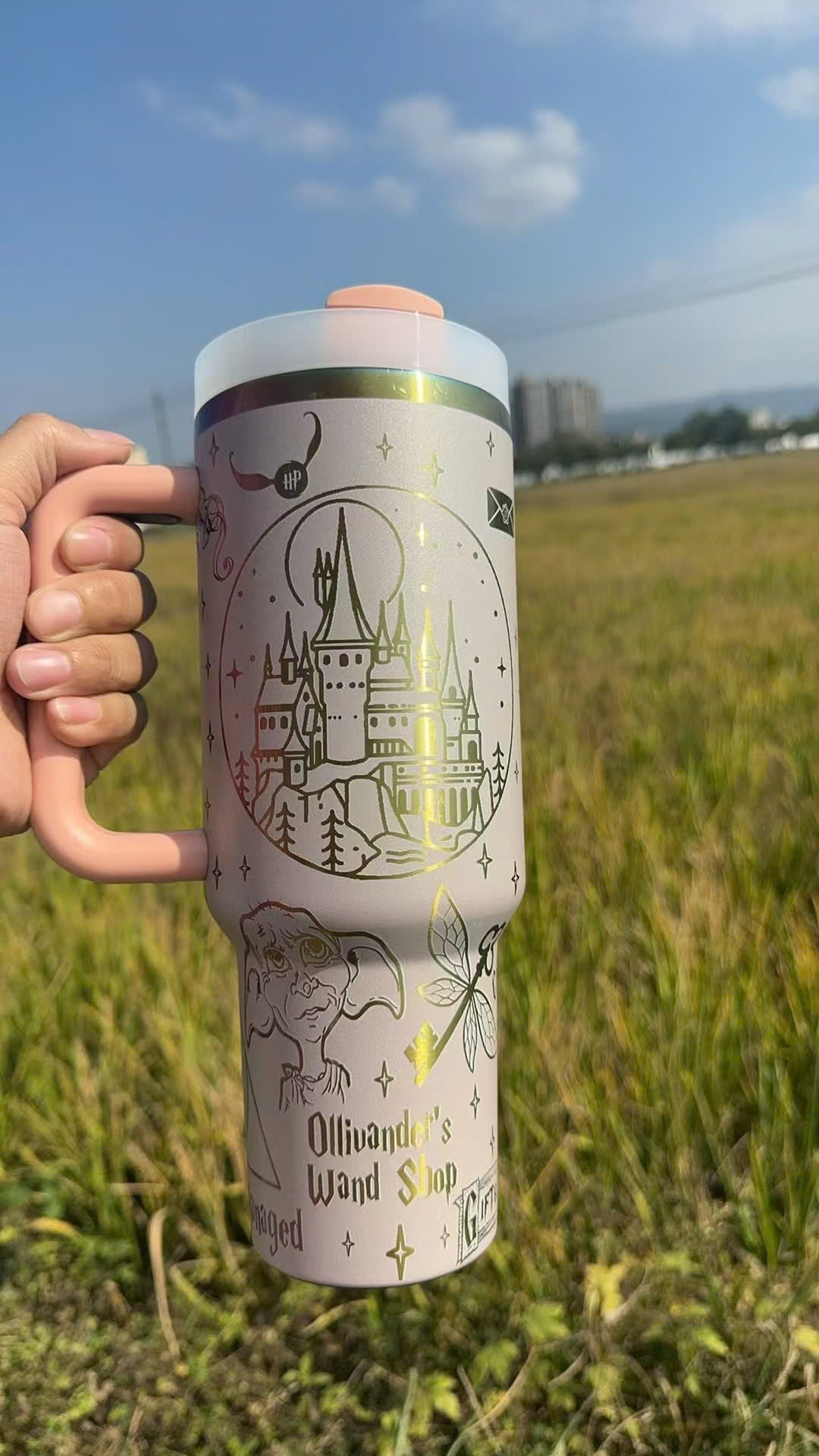 Harry Potter Tumbler 30oz/40oz Laser Engraving, Hogwarts House Tumbler, Tumbler Gift, HP22